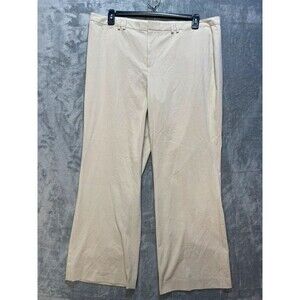 Bay Studio Plus Womens Dress Pants Beige Stretch Trousers Size 18W